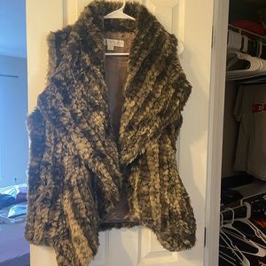 Boston proper fur vest